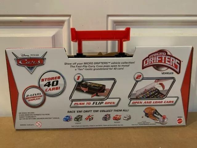 Disney Pixar Cars Micro Drifters Fast Flip Carry Case Radiator Springs Holds 40 2