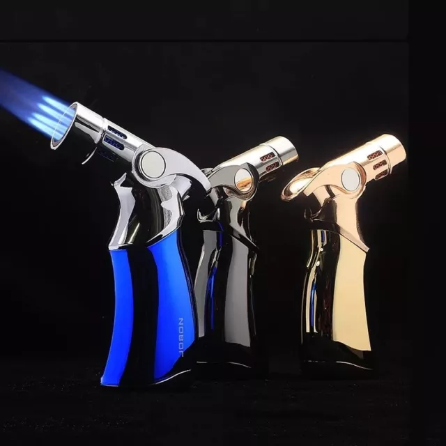 Windproof straight torch blue flame lighter 3