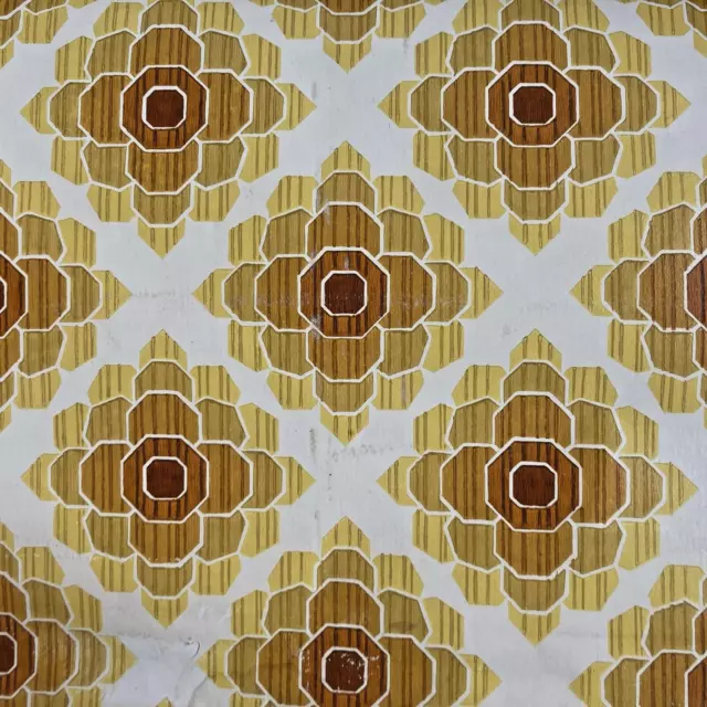 Vintage Early 1970`S `Leyland Paragon` Washable Wallpaper. Groovy! 1 Roll Only.