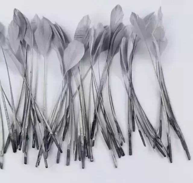 10pcs 13-20cm Stripped Goose Feathers 13 Colour Choice DIY Craft Millinery
