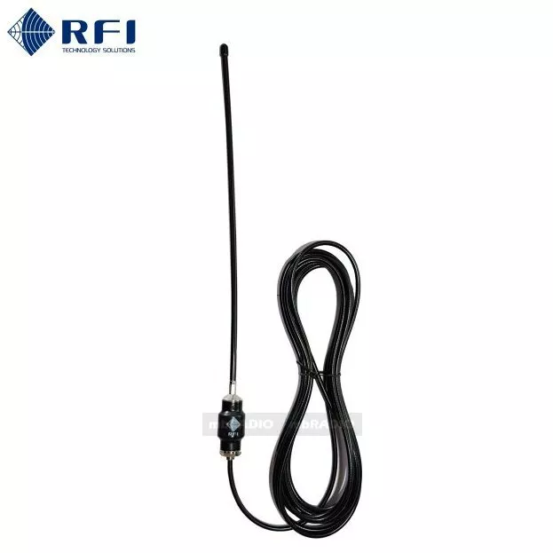 RFI CD51-68-73 UHF 4DBi GI ANTENNA (450-520MHZ) STUD MOUNT, 5M RG58 RFI COAX