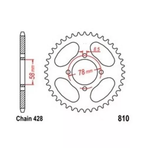 Roue a Chaîne 43 HYOSUNG RT 125 Karion D Citytrail 08-10