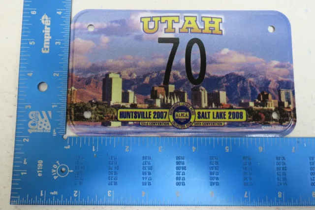 2008 Salt Lake City Utah Ut Alpca Flat Souvenir License Plate Motorcycle Tag #70