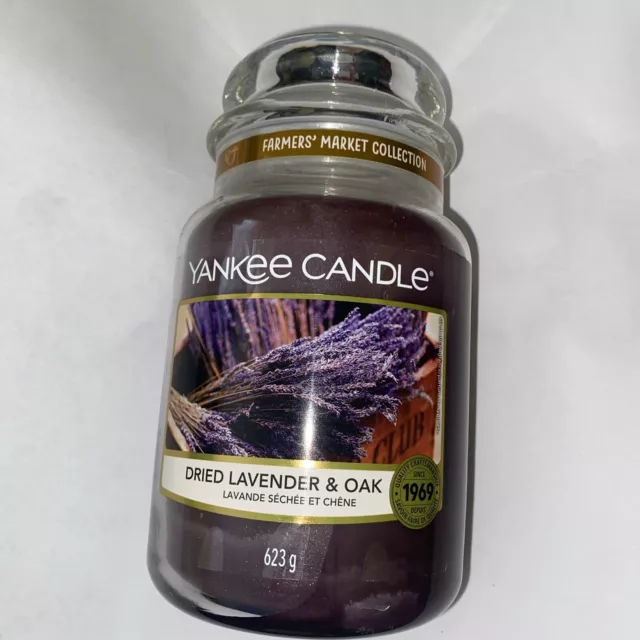 yankee candle large jar dried lavender & oak Incredibly Rare Beautiful