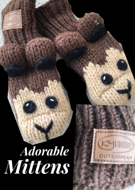 KYBER Outerwear Teddy Bear Mittens Bear 🐻 Adorable Child Mittens