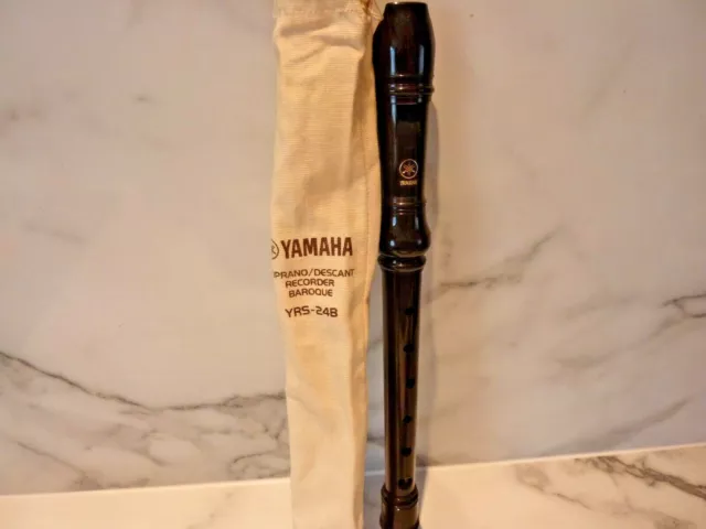 Yamaha Recorder Soprano/ Descant Baroque YRS-24B With the original Bag 13" long