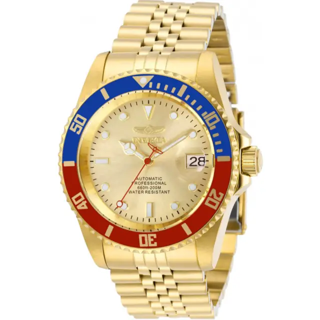 Invicta Men's Watch Pro Diver Gold Tone Dial Automatic Yellow Bracelet 29183