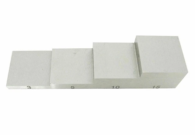 4 STEP ULTRASONIC Thickness Gauge Calibration Blocks Tester 3mm 5mm