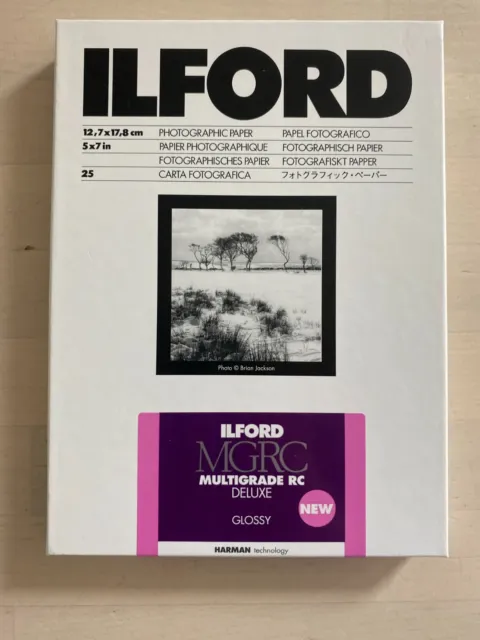Black and White Photo Paper - Ilford Glossy 5 x 7