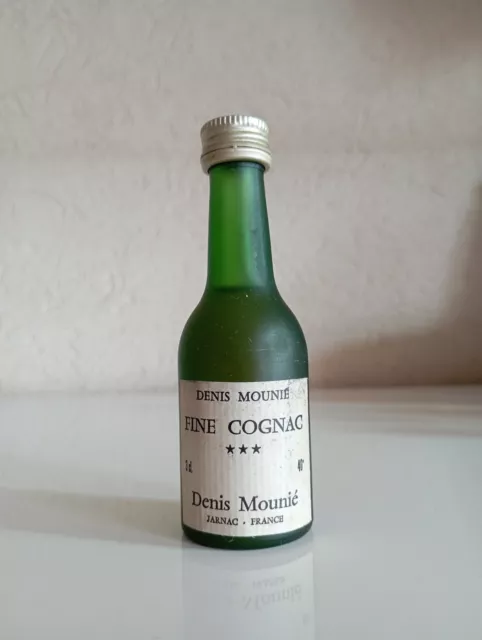 Old mini bottle cognac Mounié 3 stars 3cl