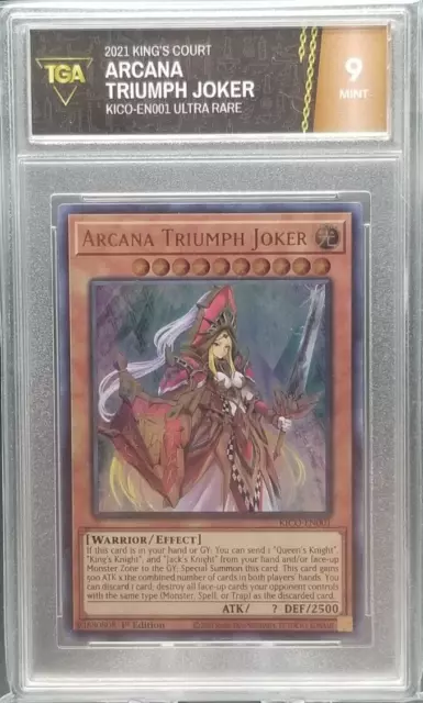 Arcana Triumph Joker KICO-EN001 YuGiOh Kings Court, GRADED MINT 9!