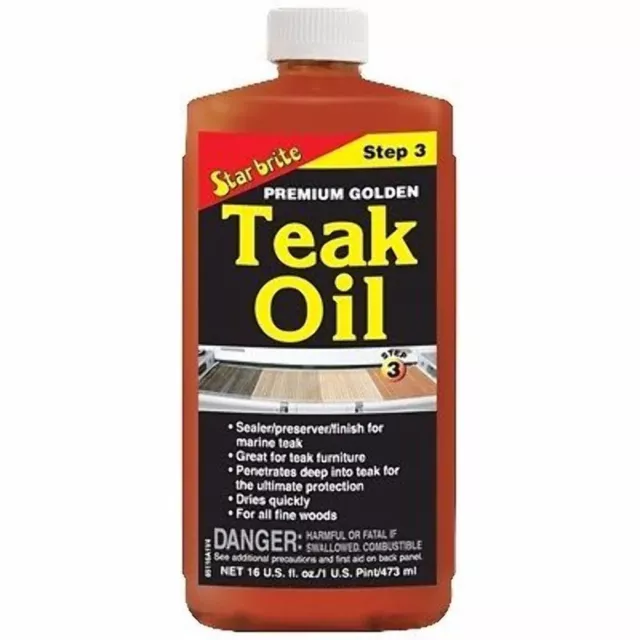 Star Brite Premium Teak Oil 16 fl. oz. 85116 Fast drying