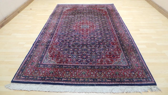 Large PERSAIN design CARPET RUG Hand Made oriental Living Room 9ft 4" x 5ft 6"