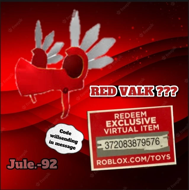 ROBLOX TOY CODE Red Valk ! read des EUR 50,00 PicClick FR