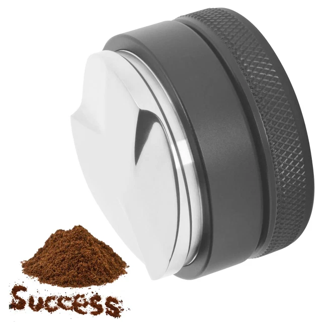 Distributeur de café expresso pour porte-filtre, accessoires de niveleur de café Barista - Profondeur réglable - Base en acier inoxydable (distributeur de café 51 mm