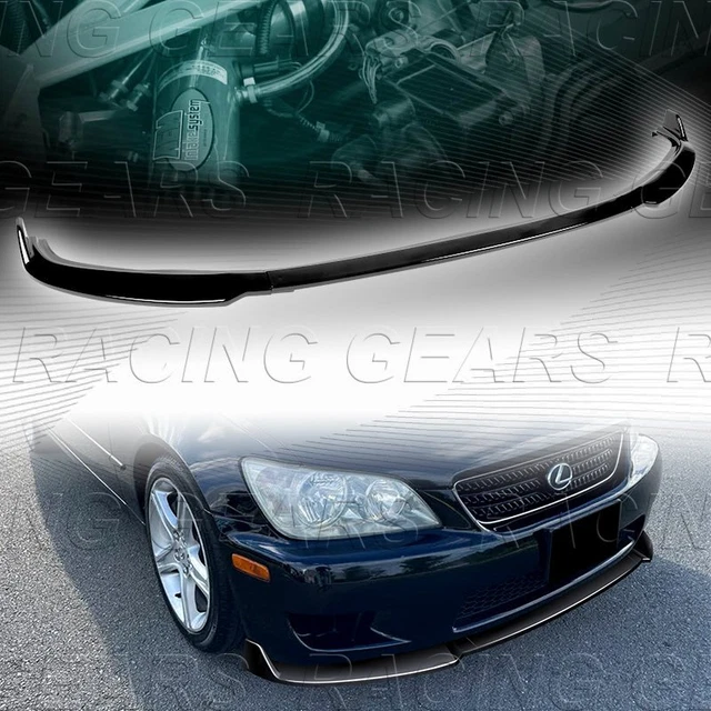 PAINTED BLACK FRONT Bumper Spoiler Splitter Body Kit Lip Fit 0105