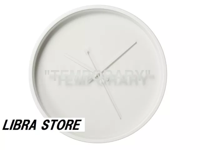 Virgil Abloh x IKEA MARKERAD TEMPORARY Wall Clock White