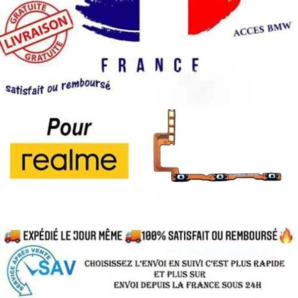 Bouton Power (Marche/Arrêt) De Rechange Pour OPPO Realme 8i (modèle RMX3151) - Neuf