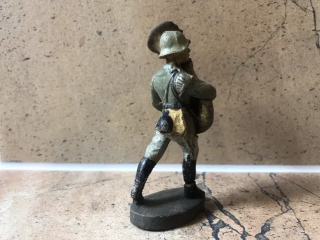 Elastolin Soldat Musiker mit Tuba WW2 Lineol Militär Wehrmacht Massefigur 7cm 3