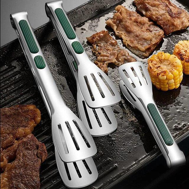 Stainless Steel Salad Tongs BBQ Kitchen Cooking Food Serving Bar Utensil tong