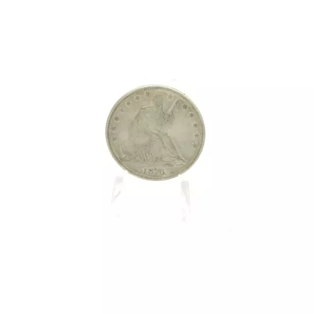 1876 United States Seated Liberty Half Dollar 50C 90% Silver Coin Nr C60-1