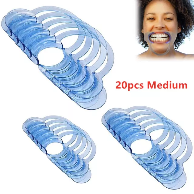 20Pcs M Size Teeth Whitening Intraoral Cheek Lip Retractor Mouth Opener C-Shape