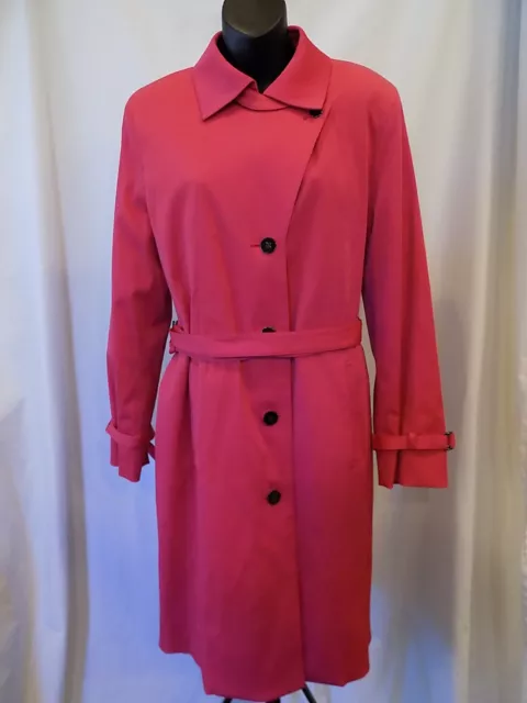 SANYO Pink Fire Single Breasted Layered Trench Coat Tie Belt Women 8 (68)