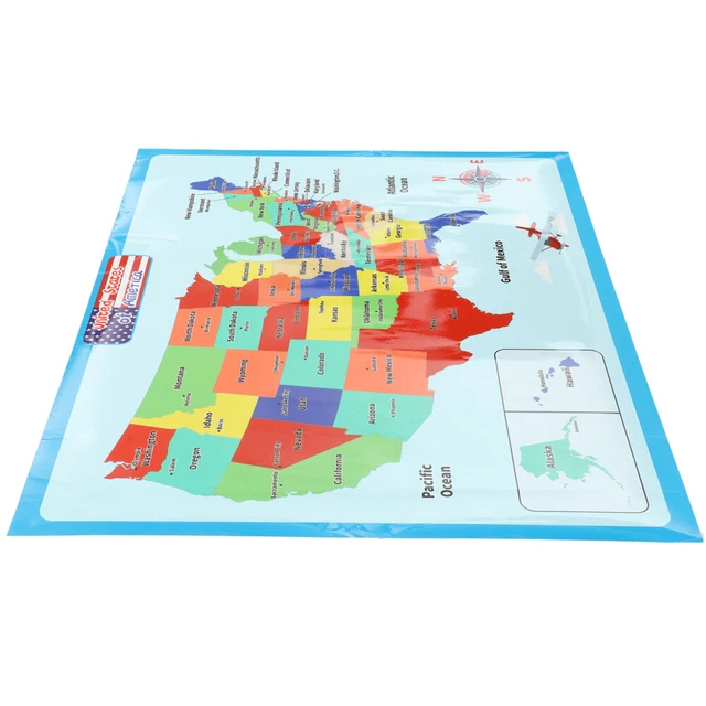 MAP KIDS OFFICE Map Of Usa Wall Map United States Map Learning Children ...