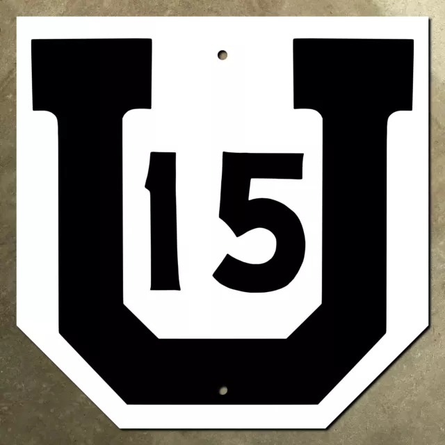 Ruta del estado de Utah 15 marcador de carretera escudo señal de tráfico 1950