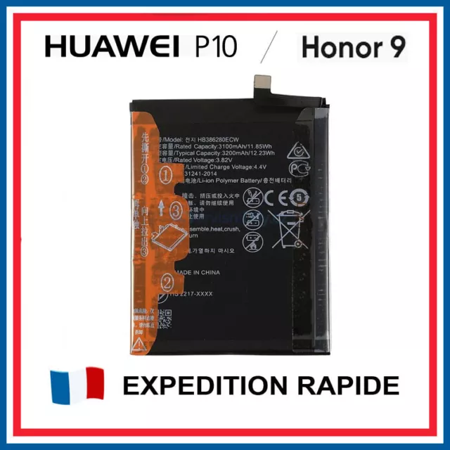 Batterie Huawei P10 - honor 9 HB386280ECW neuve - 3210mAh NEW internal battery