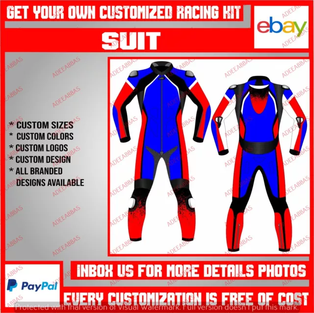 Motorcycle jumpsuit Motorbike Leather Riding Suit Racing/Street Custom 1PC & 2PC