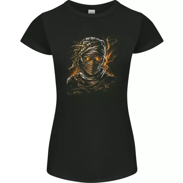 Eine Ägyptische Demon Mumie Böse Augen Damen Petite Schnitt T-Shirt
