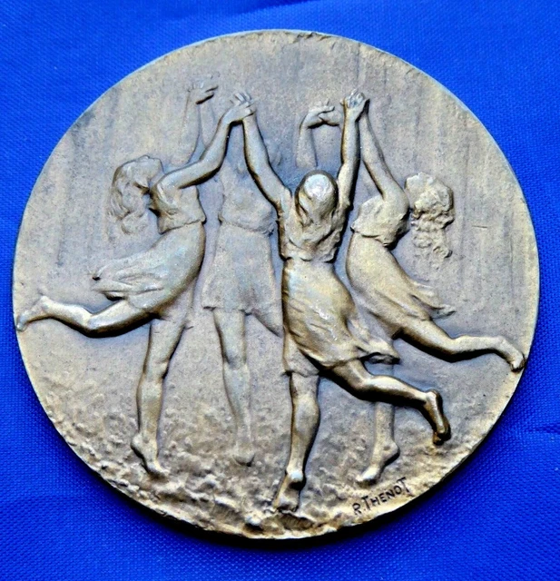 Médaille Ville De Dijon En Bronze "Fructus Virique Generosi Burgundiae" - XXe Siècle