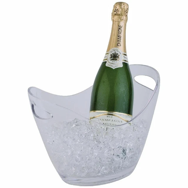 APS kleiner Wein- und Champagnereimer klar Acryl 210 (H) x 270 (B) x 200 (D) mm