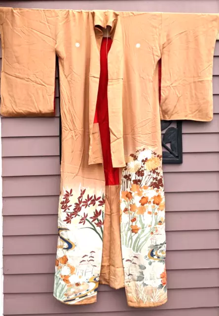 Vintage Antique Japanese Kimono,  Furisode