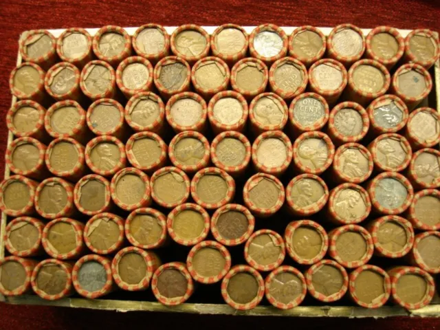 100 Rolls United States "Wheat Cents" - Bank Wrapped Rolls - An Amazing Find!