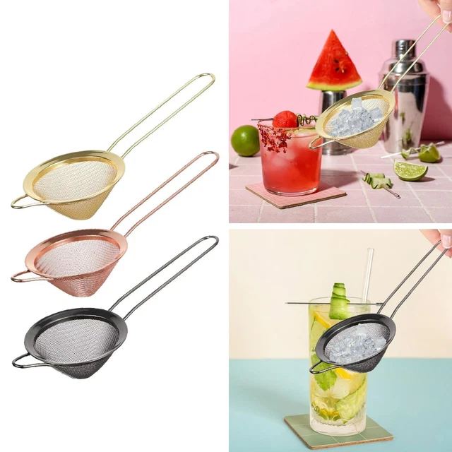 LIFKOME Setaccio Per Farina In Acciaio Inox, Colino A Maglia Fine, Filtro Per Succo, Schiumatoio E Cucchiaio Forato, Set Da Cucina Multiuso