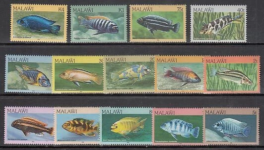 Malawi - Post Yvert 413/7 MNH Fauna Fische