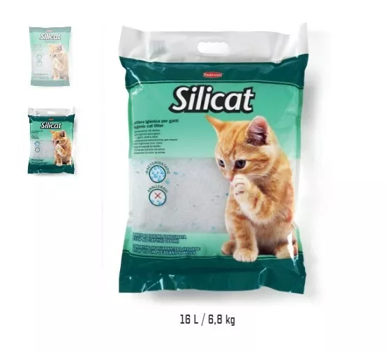 🐱SABBIA LETTIERA GATTO CONFEZIONE 16 LITRI DI CRISTALLI SILICIO INODORE 6,8 kg