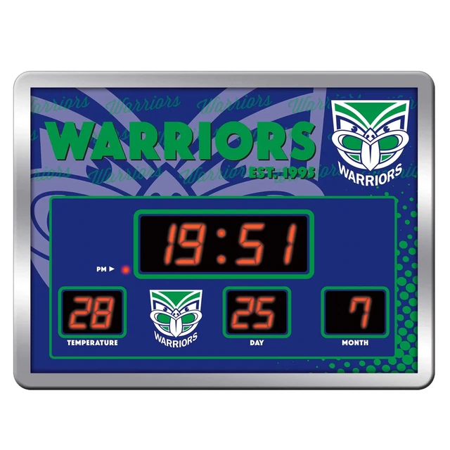 New Zealand Warriors LED Scoreboard Clock