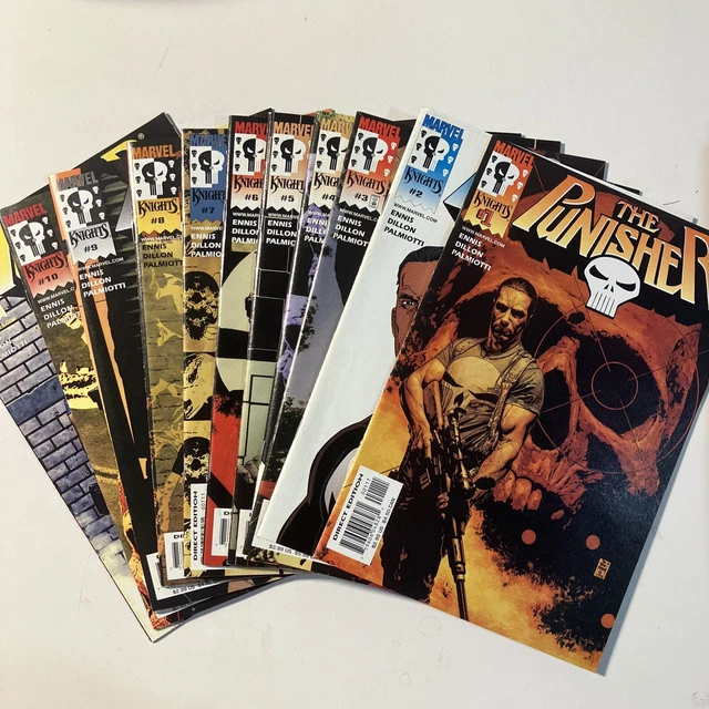 The Punisher #1-11 2 3 4 5 6 7 8 9 10 Marvel Knights 2000 Garth Ennis Dillon