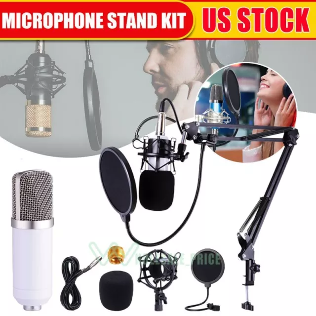 Kit de microfono profesional de condensador de Audio Studio set de grabacion NEW