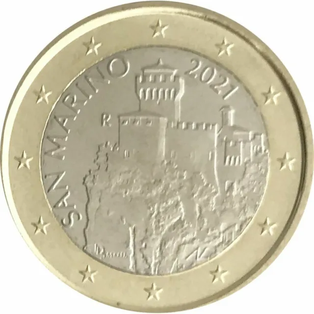 Moneda De 1 Euro San Marino 2021. Sin Circular.