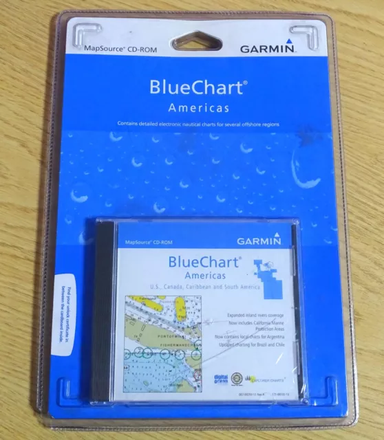 Genuine Garmin Bluechart Americas City Navigator Dvd Maps  Us Canada Caribbean