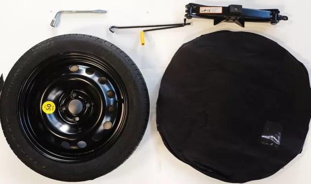 KIT roue de secours galette 16'' pour NISSAN MICRA AVEC CRIC CLE ET sac 125/70