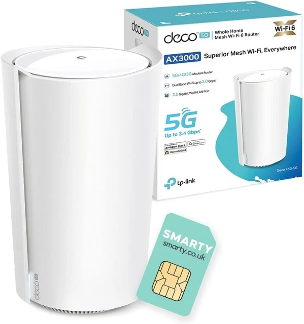 TP-LINK DECO X50-5G 5G Router With Free SIM Card, Whole Home Wi-Fi 6 ...