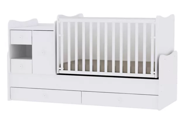 Luxury convertible 3in1 baby bed/cot with a swing Lorelli MiniMax