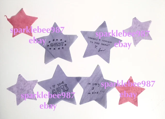 OLIVIA RODRIGO GUTS WORLD TOUR Confetti Stars 2024 $50.91 - PicClick CA