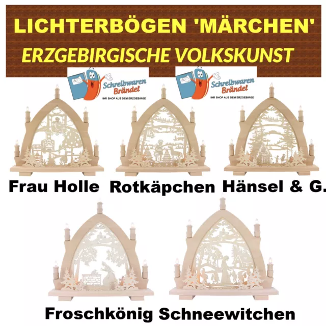 Schwibbogen - Leuchterbogen - Lichterspitze - Märchen - Fr. Holle - Erzgebirge