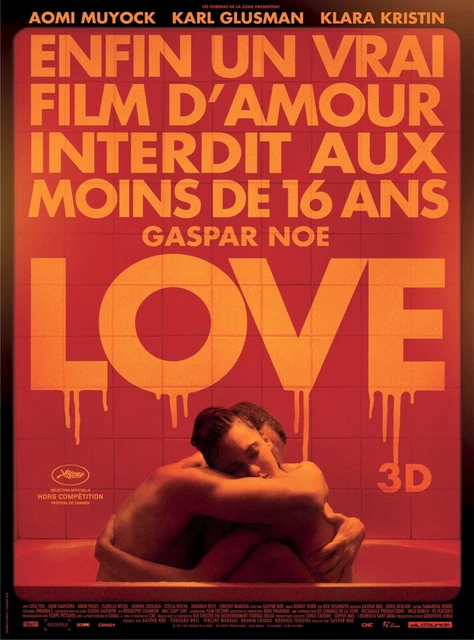 Love, Gaspar Noe,  Repro Affiche Cinema Vintage , (60X80), Hq